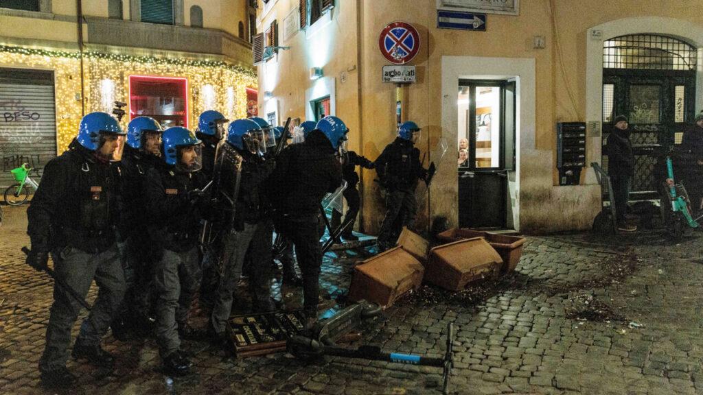 Italia: Lucha callejera en Roma (28/01)
