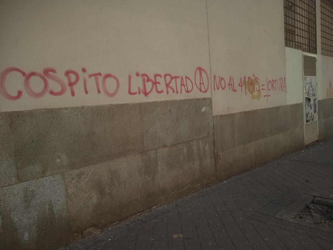 Madrid: realizada concentración ante instituciones penitenciarias (6/2/23) y agunas pintadas por la ciudad