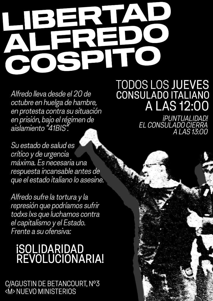 Madrid: concentración todos los jueves a las 12h en el consulado italiano