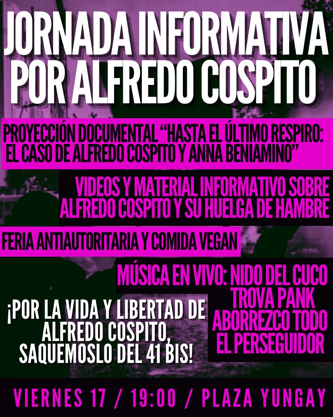 Chile: Jornada informativa por Alfredo Cospito (17 feb)
