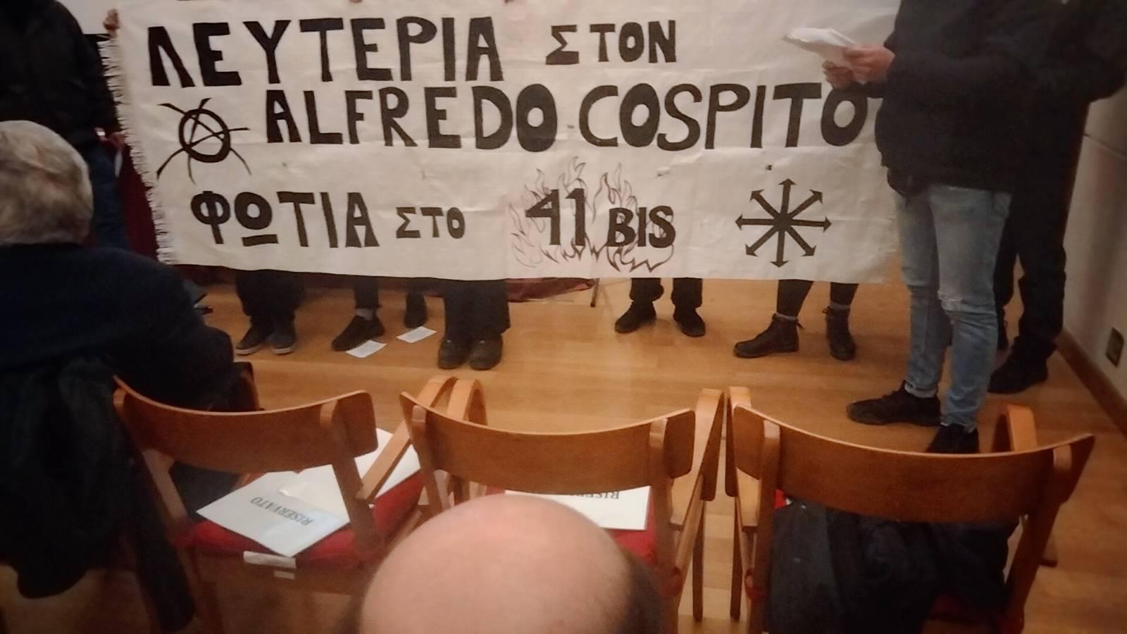 Grecia: interrupción de evento en el Instituto Italiano de Cultura + octavilla sobre la masacre ferroviaria de Tempe en nombre del lucro y su conexión con Ansaldo (nucleare)