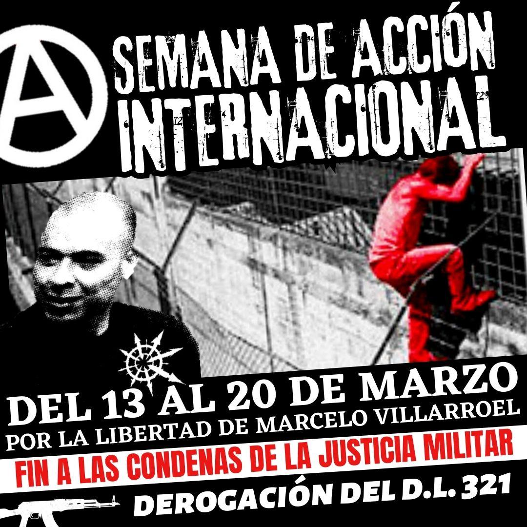 Llamamiento internacionalista a la acción solidaria con Marcelo Villaroel para la semana del 13 al 20 de marzo
