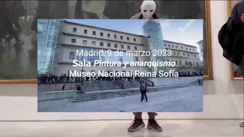 Madr.i.p.: intervención en el museo reina Sofía en solidaridad con Alfredo Cospito