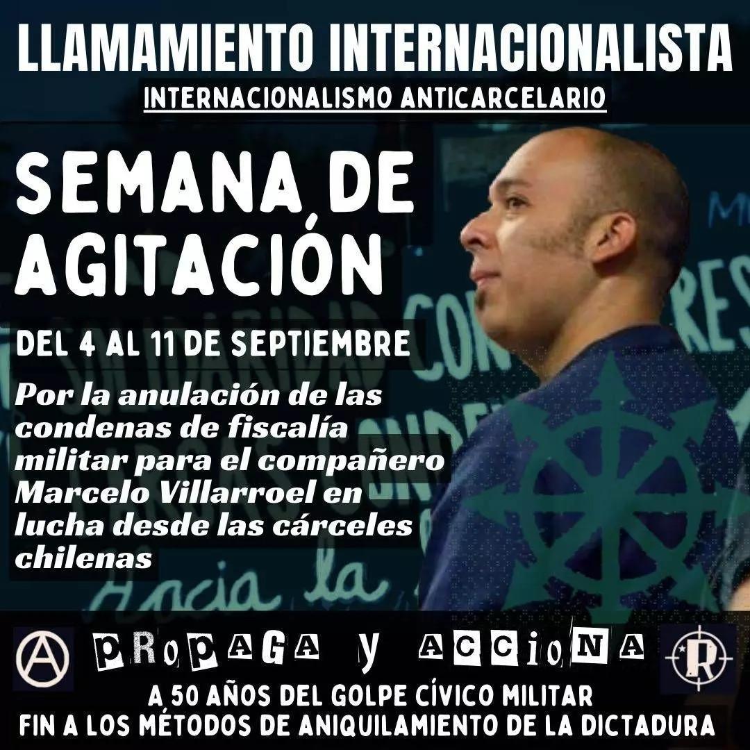 Semana de agitación por el fin de las condenas de la Fiscalía Militar contra Marcelo Villarroel (del 4 al 11 septiembre 2023)