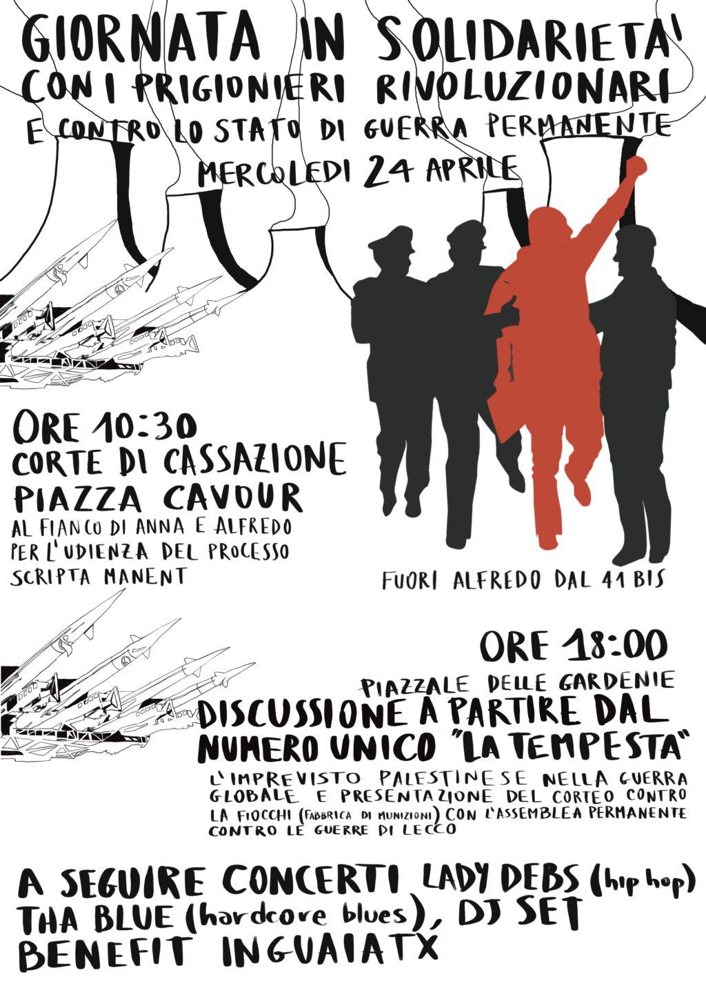 Jornada de solidaridad con los presos revolucionarios y contra el estado de guerra permanente (24 abril 2024)